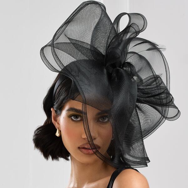 ジョンリチャード レディース 佩び物 かぶり笠 Jon Richard Black Large Hat Fascinator Black 黒いこと