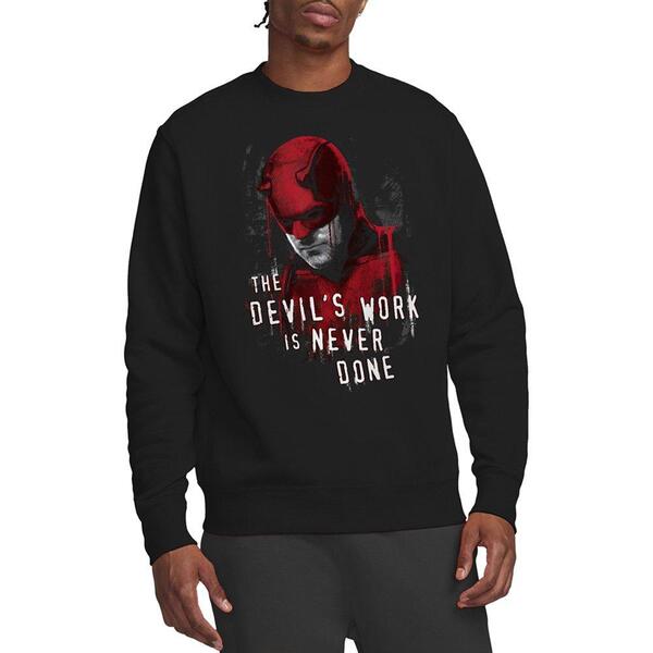 マーベル メンズ トップス プルオーバー Marvel Daredevil Born Again The Devil ’ S Work Is Never Don Black 黒いこと