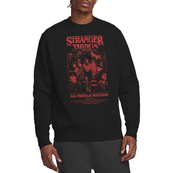 ストレンジャーシングス メンズ トップス プルオーバー Stranger Thingstranger Things Mindflayer Group Horror Movie Post Black 黒いこと