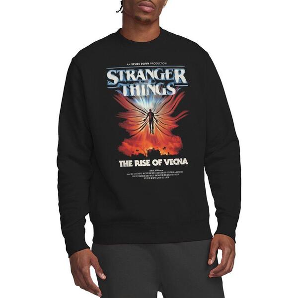 ストレンジャーシングス メンズ トップス プルオーバー 汗水 Stranger Thingstranger Things Vecna Rise Poster Sweatshirt Black 黒いこと