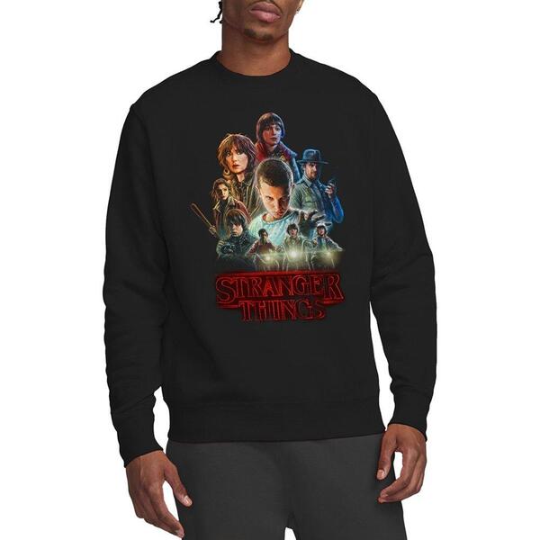 ストレンジャーシングス メンズ トップス プルオーバー 汗水 Stranger Thingstranger Thingseasone Poster Sweatshirt Black 黒いこと