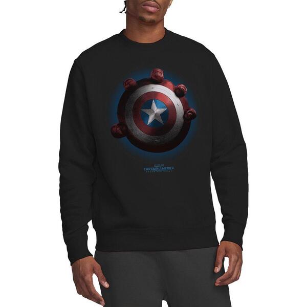 マーベル メンズ トップス プルオーバー 旗がしら Marvel Captain America Brave Neworld Red Hulk Shield Po Black 黒いこと