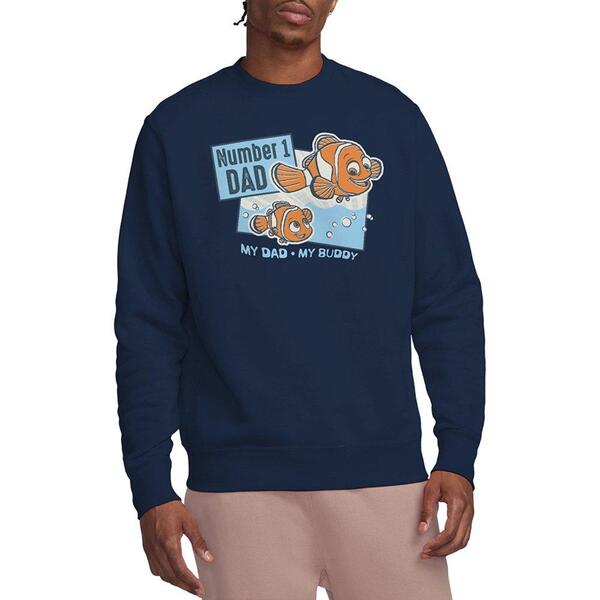 ウォルトディズニー メンズ トップス プルオーバー Disney Finding Nemo Pixar Finding Nemo Number 1 Dad Marli Navy 米国海軍