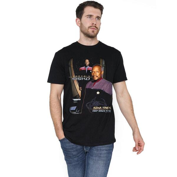 スター・トレック メンズ トップス プルオーバー 旗がしら Star Trek Star Trek Captain Sisko Unisex T Shirt Black 黒いこと