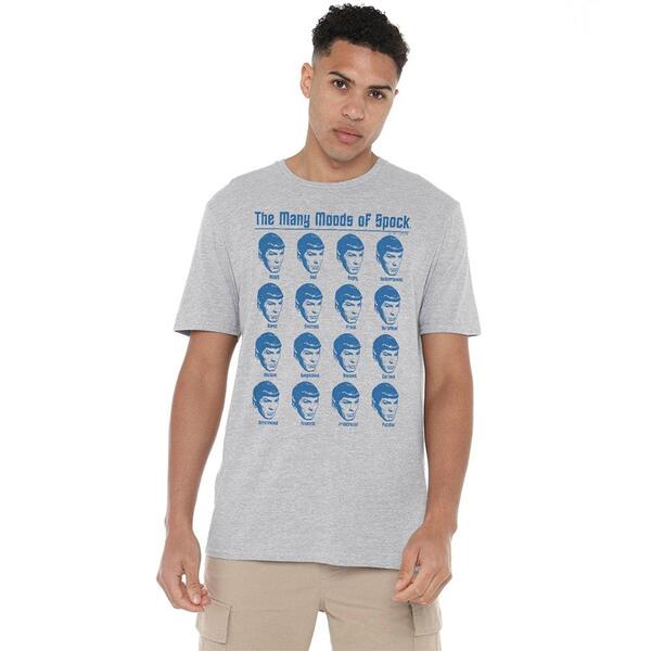 スター・トレック メンズ トップス プルオーバー Star Trek Star Trek Many Moods Of Spock T Shirt Carolina Blue 青色