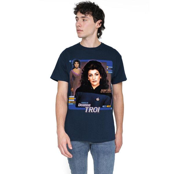スター・トレック メンズ トップス プルオーバー Star Trek Star Trek Deanna Troi T Shirt Navy 米国海軍