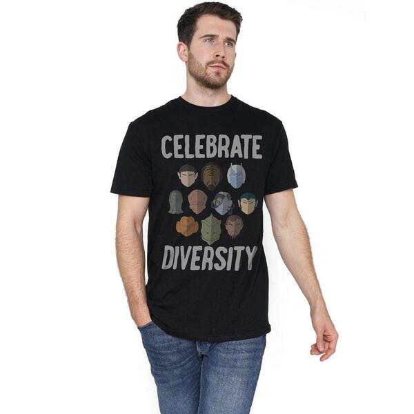 スター・トレック メンズ トップス プルオーバー Star Trek Star Trek The Celebrate Diversity T Shirt Black 黒いこと