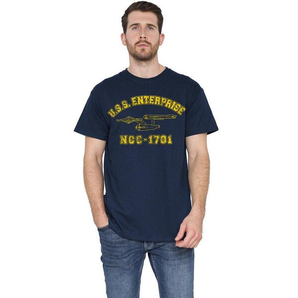 スター・トレック メンズ トップス プルオーバー Star Trek Star Trek Enterprise Athletic T Shirt Navy 米国海軍