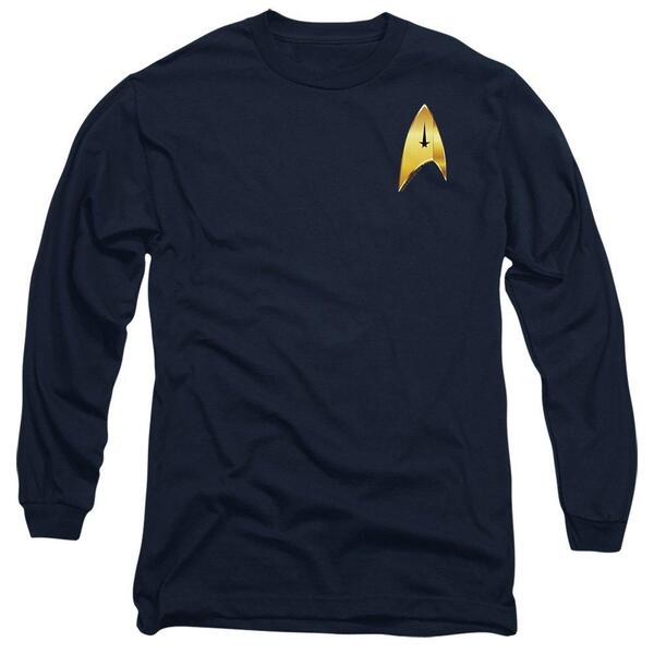 スター・トレック メンズ トップス プルオーバー Star Trek Star Trek Discovery Command Badge Long Sleeve T-Sh Navy 米国海軍