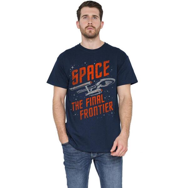 スター・トレック メンズ トップス プルオーバー Star Trek Star Trek Space Travel T-Shirt Navy 米国海軍