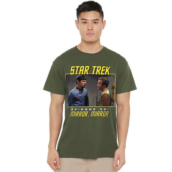 スター・トレック メンズ トップス プルオーバー Star Trek St Original Mirror T Shirt Military Green 緑であること