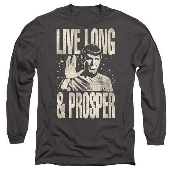 スター・トレック メンズ トップス プルオーバー Star Trek Star Trek Prosper Long Sleeve T-Shirt Charcoal 濃灰色