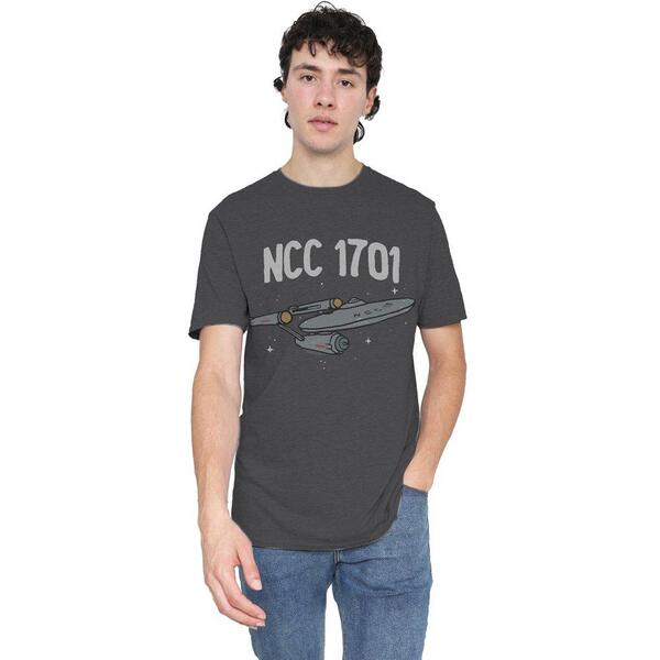 スター・トレック メンズ トップス プルオーバー Star Trek Star Trek The First Enterprise-Uk Heather-Charcoal 濃灰色