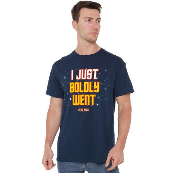 スター・トレック メンズ トップス プルオーバー Star Trek Star Trek Boldly Went-Shirt Navy 米国海軍