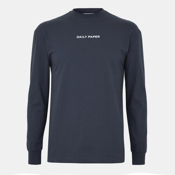 デイリー調査報告 メンズ トップス プルオーバー 長袖 Daily Paper Men\u0027s Etype Long-Sleeve T-Shirt Odyssey Blue 青色