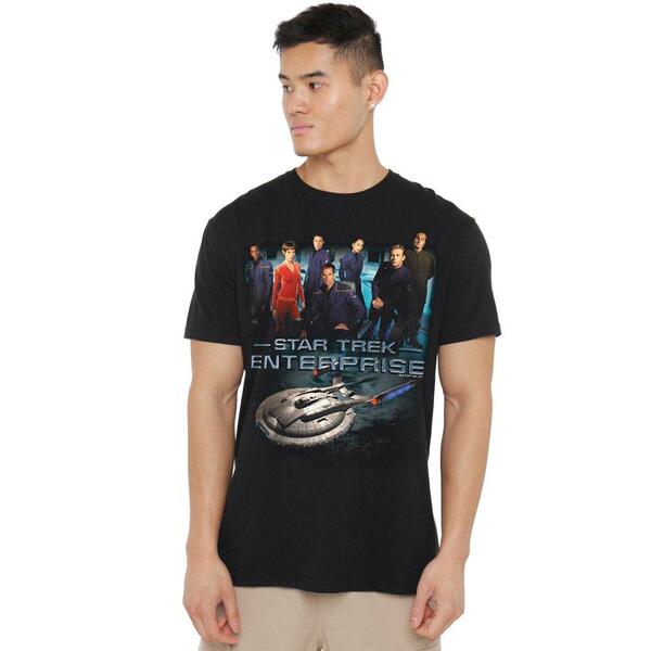 スター・トレック メンズ トップス プルオーバー Star Trek Star Trek Enterprise Crew T Shirt Black 黒いこと