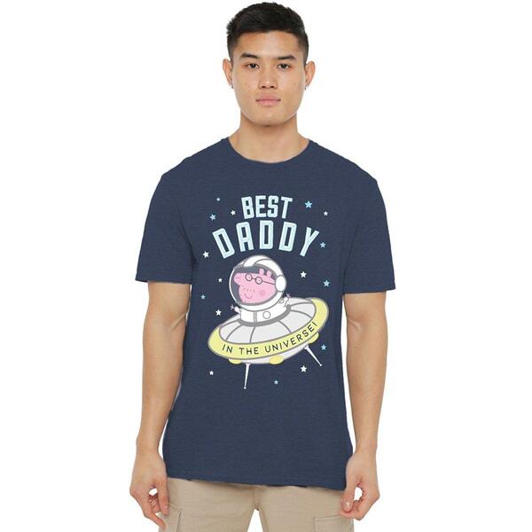 ハズブロ メンズ トップス プルオーバー Hasbro Peppa Pig Best Daddy Pig In The Universe T Shirt Navy 米国海軍