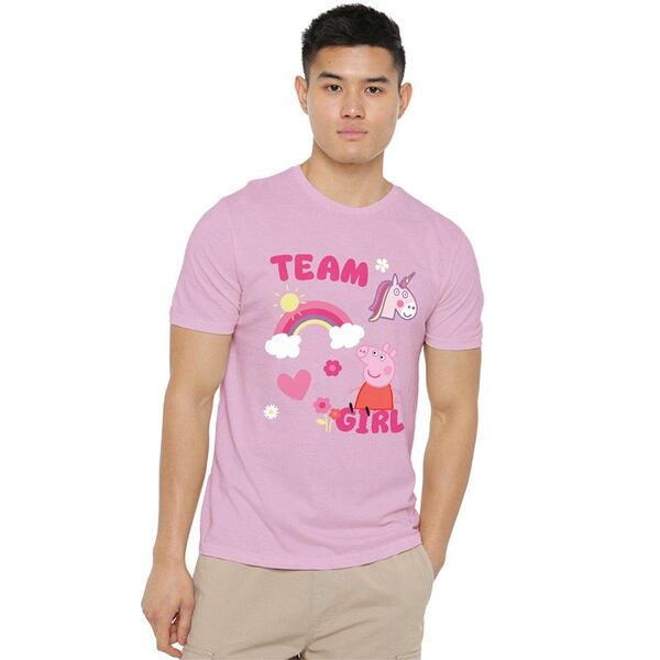 ハズブロ メンズ トップス プルオーバー Hasbro Peppa Pig Team Girl Icons T Shirt Light Pink サクラ色
