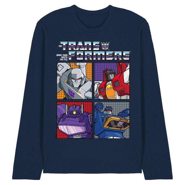 ハズブロ メンズ トップス プルオーバー Hasbro Transformers Generations Retro Villainous Deceptic Navy 米国海軍