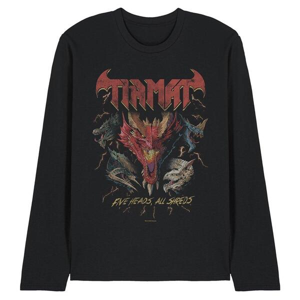 ハズブロ メンズ トップス プルオーバー Hasbro Dungeons Dragons Tiamat 5 Heads Dragon Long Sleeve Black 黒いこと