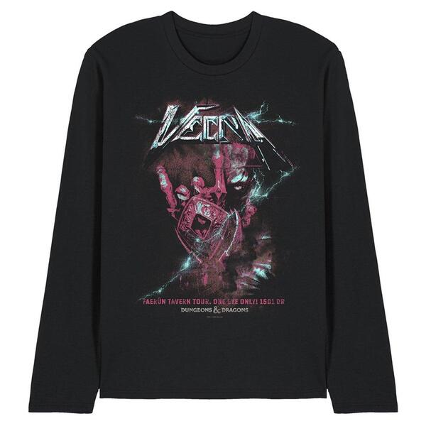ハズブロ メンズ トップス プルオーバー Hasbro Dungeons Dragons Vecna Lightning Rock Band Long Sl Black 黒いこと