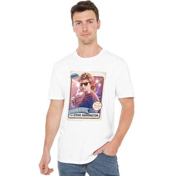 ストレンジャーシングス メンズ トップス プルオーバー Stranger Thingstranger Thingsteve Harrington Hair T Shirt White 白いこと