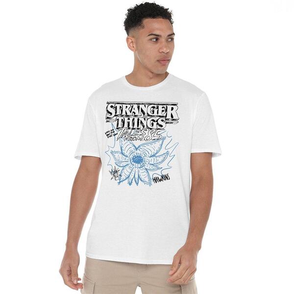 ストレンジャーシングス メンズ トップス プルオーバー Stranger Thingstranger Things Tales From 85 Demo Sketch T Shirt White 白いこと