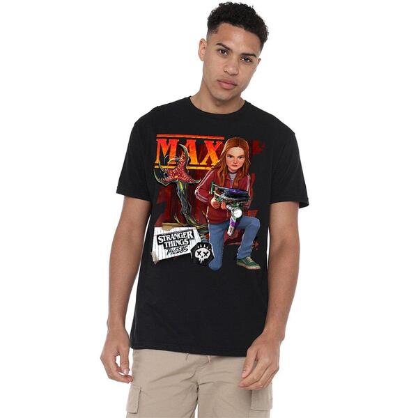 ストレンジャーシングス メンズ トップス プルオーバー Stranger Thingstranger Things Tales From 85 Max T Shirt Black 黒いこと