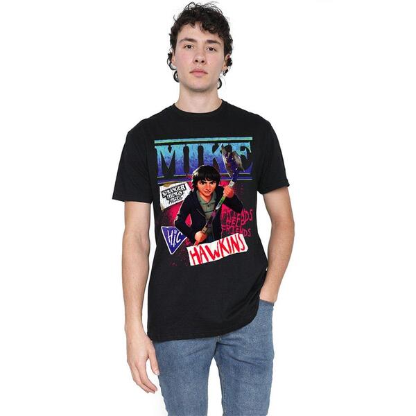 ストレンジャーシングス メンズ トップス プルオーバー Stranger Thingstranger Things Tales From 85 Mike T Shirt Black 黒いこと