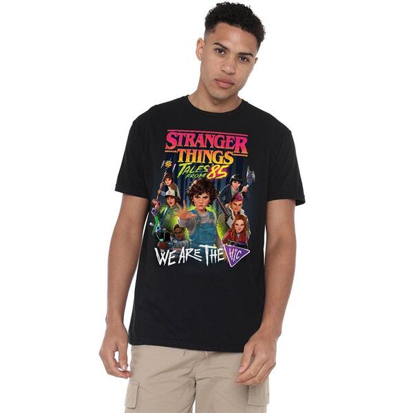 ストレンジャーシングス メンズ トップス プルオーバー Stranger Thingstranger Things Tales From 85 Hic Poster T Shirt Black 黒いこと