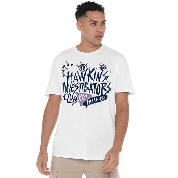 ストレンジャーシングス メンズ トップス プルオーバー Stranger Thingstranger Things Tales From 85 Hic Scribble T Shirt White 白いこと