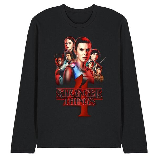 ストレンジャーシングス メンズ ボトムス カジュアルパンツ Stranger Thingstranger Thingseason Four Poster Long Sleeve T-S Black ブラック|ReVida 店