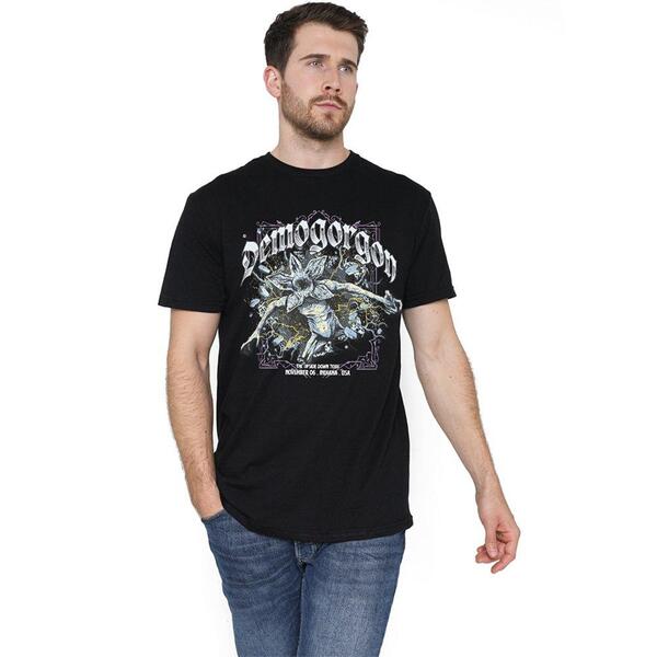 ストレンジャーシングス メンズ トップス プルオーバー Stranger Thingstranger Things Demogorgon Band Tee T-Shirt Black 黒いこと
