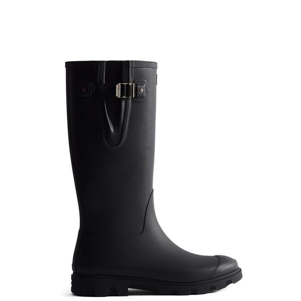 山立ち メンズ シューズ ブーツ・レインブーツ 落ちこむ Hunter Downpour Adjustable Boot Black 黒いこと