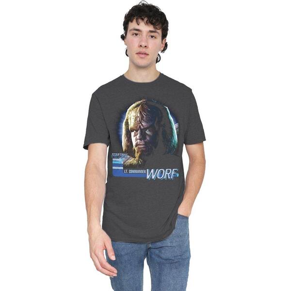 スター・トレック メンズ アウター 上衣・上衣 プルオーバー Star Trek Star Trek Tng Worf T-Shirt Charcoal Grey 薄墨色