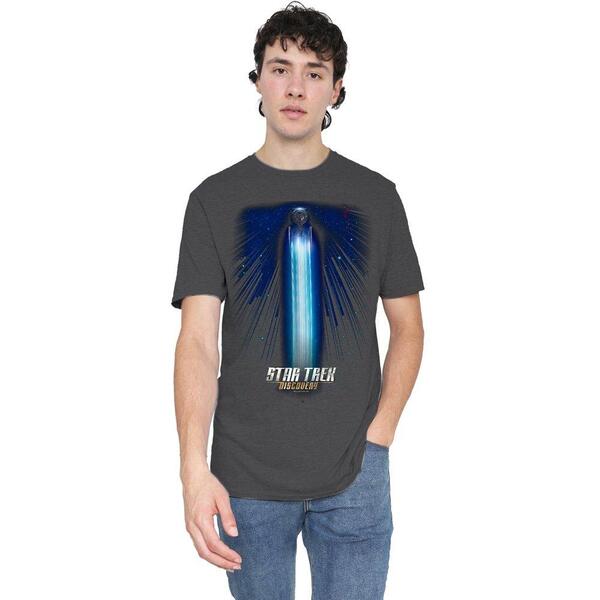 スター・トレック メンズ トップス プルオーバー Star Trek Star Trek Discovery Beams T-Shirt Charcoal 濃灰色