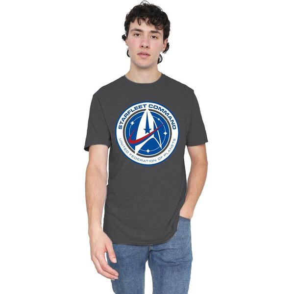 スター・トレック メンズ トップス プルオーバー Star Trek Star Trek Discovery Starfleet Command T-Shirt Charcoal 濃灰色