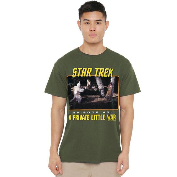 スター・トレック メンズ トップス プルオーバー Star Trek St Original Episode 45 T Shirt Military Green 緑であること