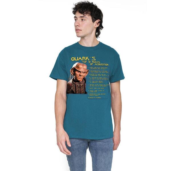 スター・トレック メンズ トップス プルオーバー Star Trek Star Trek Quarks Rules T Shirt Slate Grey 薄墨色