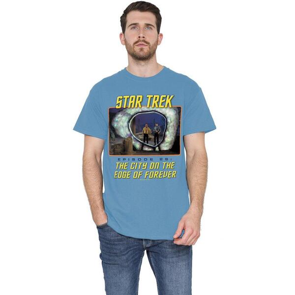 スター・トレック メンズ トップス プルオーバー Star Trek St Original Edge Oforever T Shirt Carolina Blue 青色