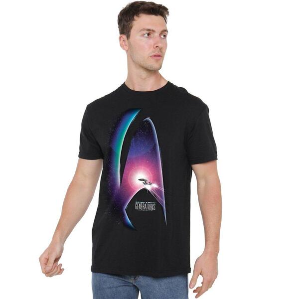 スター・トレック メンズ トップス プルオーバー Star Trek Star Trek Generations(Movie) T Shirt Black 黒いこと