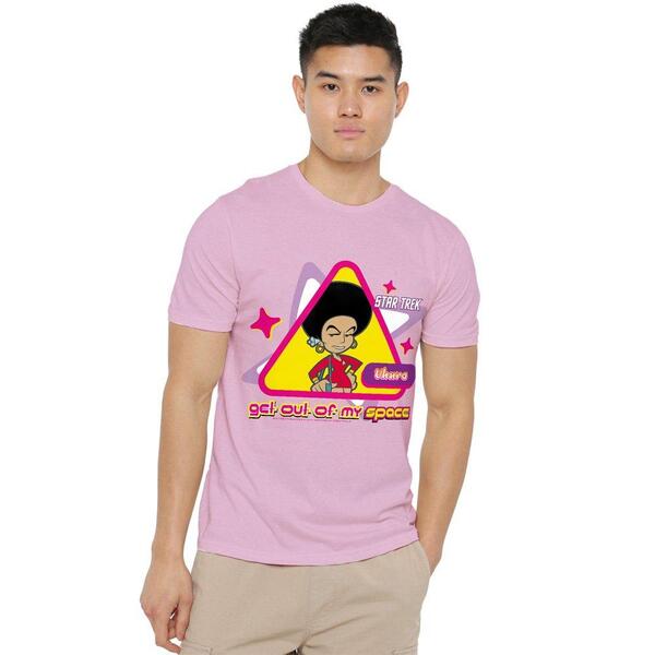 スター・トレック メンズ トップス プルオーバー Star Trek Quogs Out Of My Space T Shirt Pink サクラ色