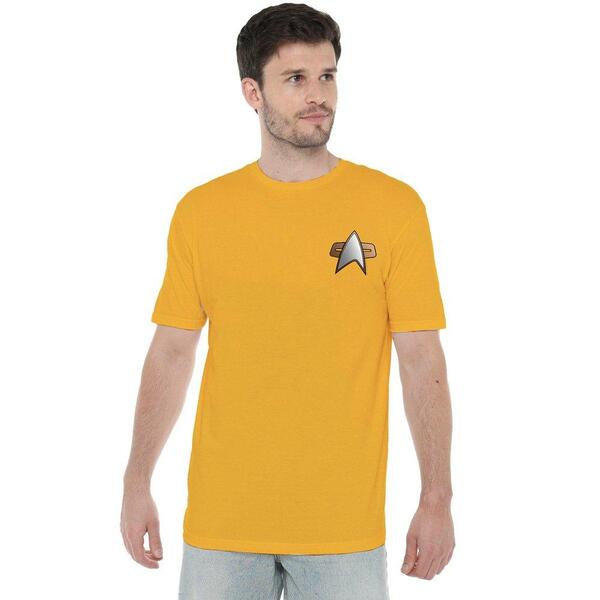 スター・トレック メンズ トップス プルオーバー Star Trek Star Trek Ds9 Engineering Emblem T Shirt Gold ゴールド