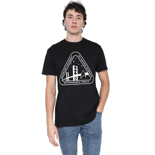 スター・トレック メンズ トップス プルオーバー ロゴタイプ Star Trek Star Trek White Academy Logo T Shirt Black 黒いこと
