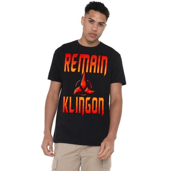 スター・トレック メンズ トップス プルオーバー Star Trek Star Trek Discovery Remain Klingon T Shirt Black 黒いこと