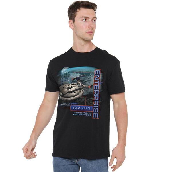 スター・トレック メンズ トップス プルオーバー Star Trek Star Trek Enterprise Nx 01 T Shirt Black 黒いこと