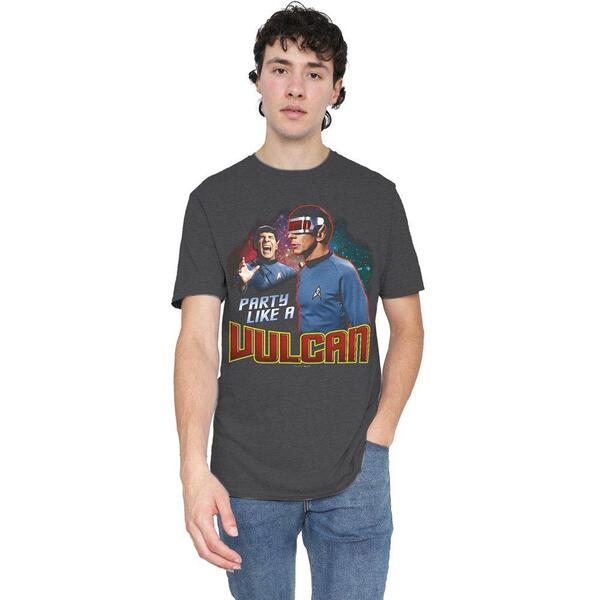 スター・トレック メンズ トップス プルオーバー Star Trek Star Trek Party Like A Vulcan T-Shirt Charcoal 濃灰色
