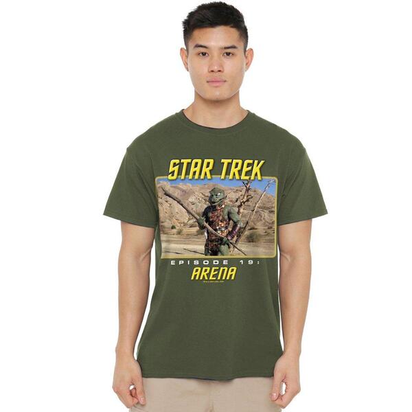 スター・トレック メンズ トップス プルオーバー Star Trek St Original Arena T Shirt Military Green 緑であること