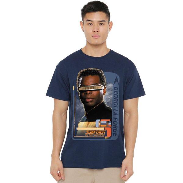 スター・トレック メンズ トップス プルオーバー Star Trek Star Trek Geordi Laforge T Shirt Navy 米国海軍