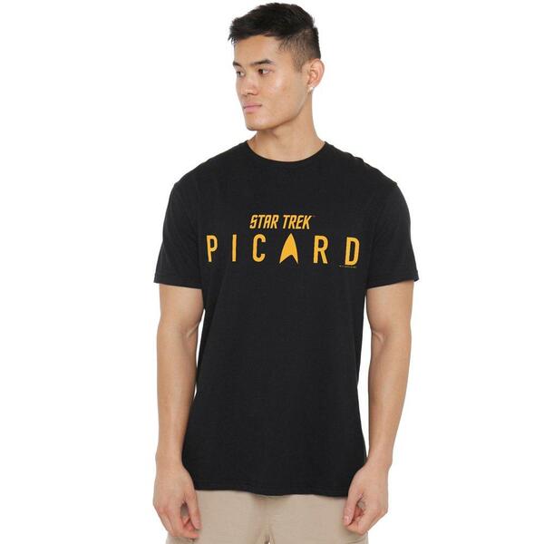 スター・トレック メンズ トップス プルオーバー ロゴタイプ Star Trek Star Trek Picard Logo T Shirt Black 黒いこと